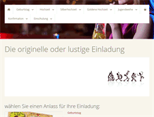 Tablet Screenshot of einladung-geburtstag.com